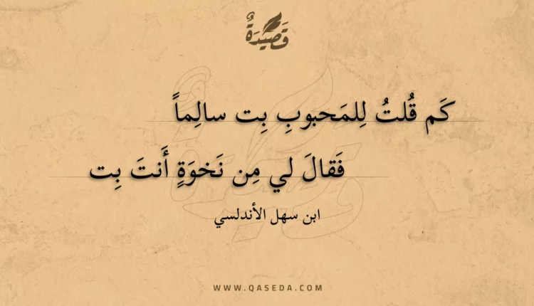 قصيدة كم قلت للمحبوب بت سالما