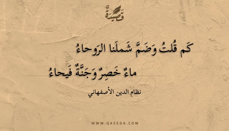 قصيدة كم قلت وضم شملنا الروحاء