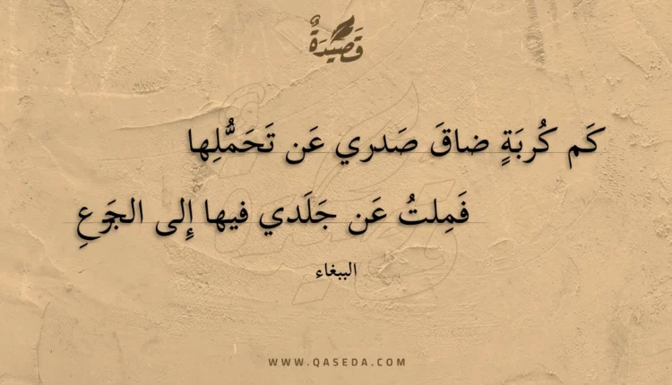 قصيدة كم كربة ضاق صدري عن تحملها