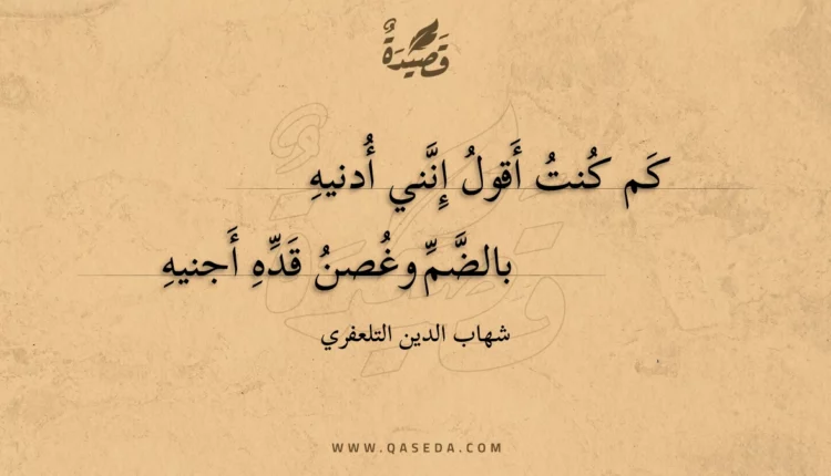 قصيدة كم كنت أقول إنني أدنيه