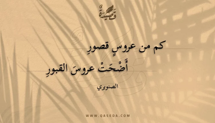 قصيدة كم من عروس قصور