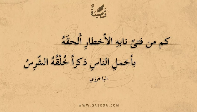 قصيدة كم من فتى نابه الأخطار ألحقه