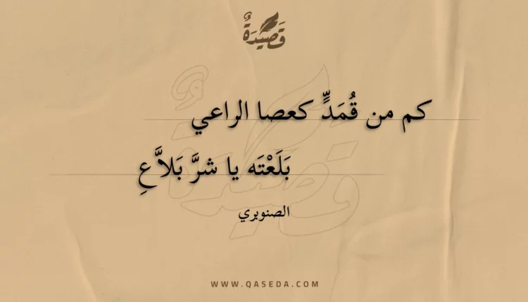 قصيدة كم من قمد كعصا الراعي