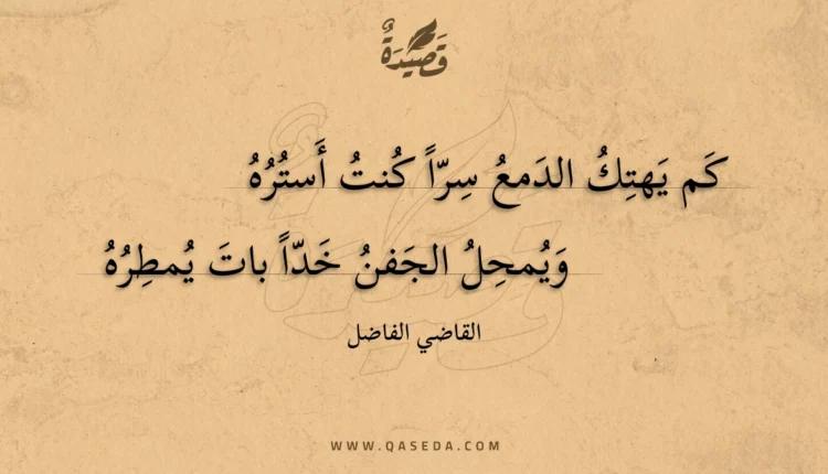 قصيدة كم يهتك الدمع سرا كنت أستره