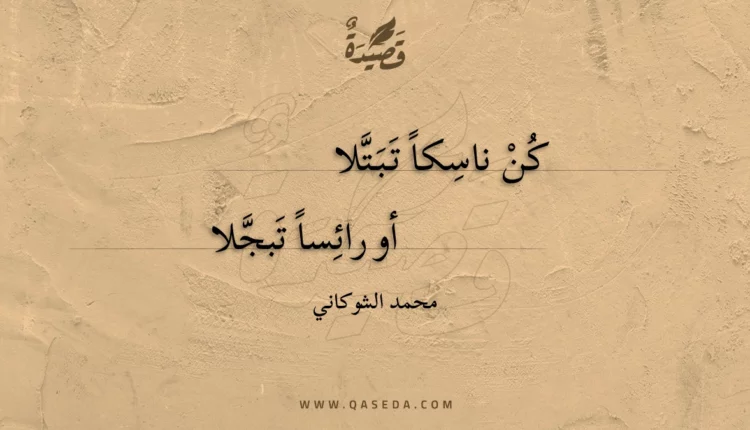 قصيدة كن ناسكا تبتلا