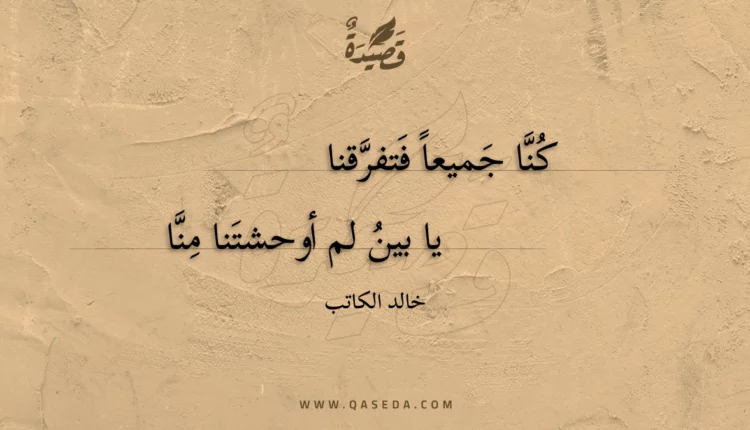 قصيدة كنا جميعا فتفرقنا