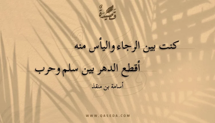 قصيدة كنت بين الرجاء واليأس منه