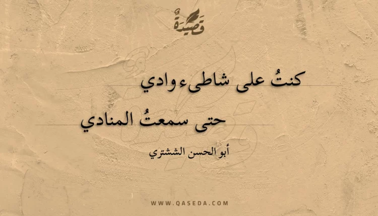 قصيدة كنت على شاطىء وادي