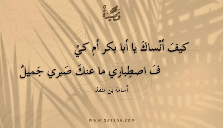قصيدة كيف أنساك يا أبا بكر أم كيغف