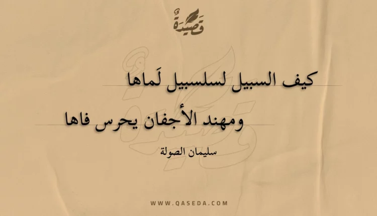 قصيدة كيف السبيل لسلسبيل لماها