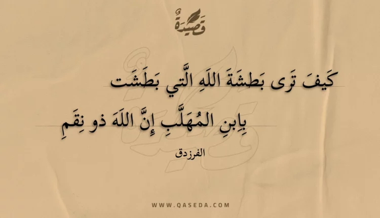 قصيدة كيف ترى بطشة الله التي بطشت