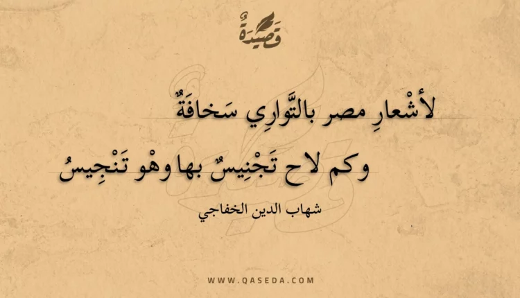 قصيدة لأشعار مصر بالتواري سخافة