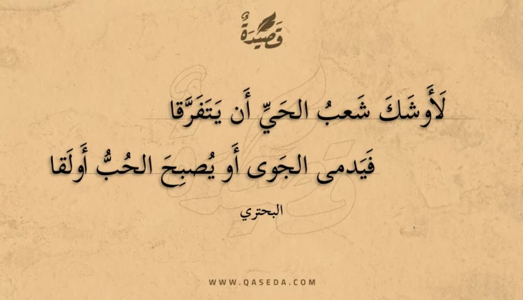 قصيدة لأوشك شعب الحي أن يتفرقا