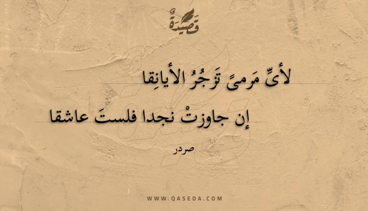قصيدة لأى مرمى تزجر الأيانقا