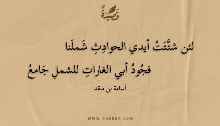 قصيدة لئن شتتت أيدي الحوادث شملنا