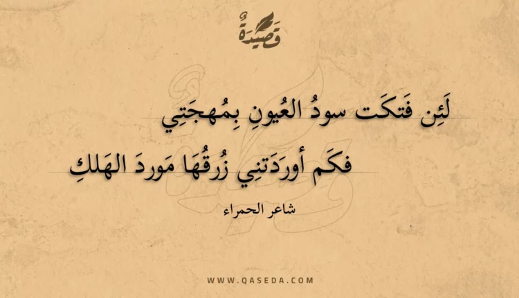 قصيدة لئن فتكت سود العيون بمهجتي