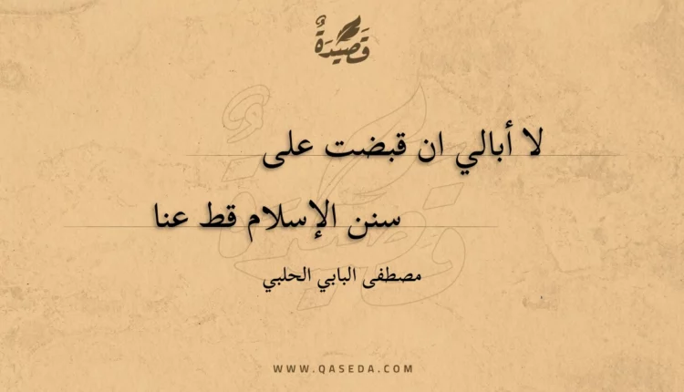 قصيدة لا أبالي ان قبضت على