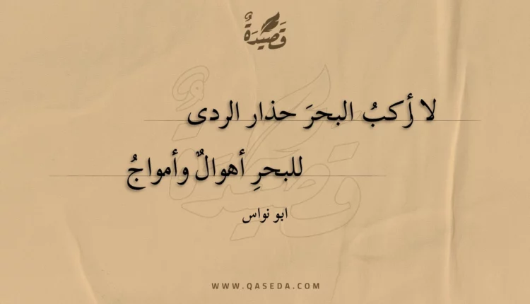 قصيدة لا أركب البحر حذار الردى