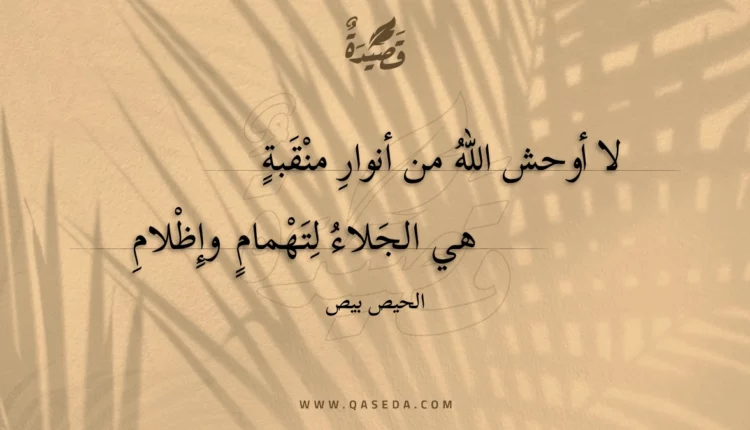 قصيدة لا أوحش الله من أنوار منقبة