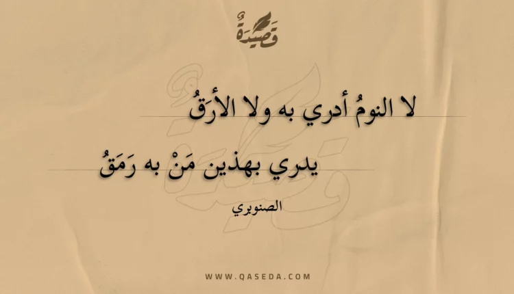 قصيدة لا النوم أدري به ولا الأرق