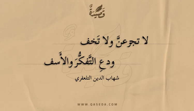قصيدة لا تجزعن ولا تخف