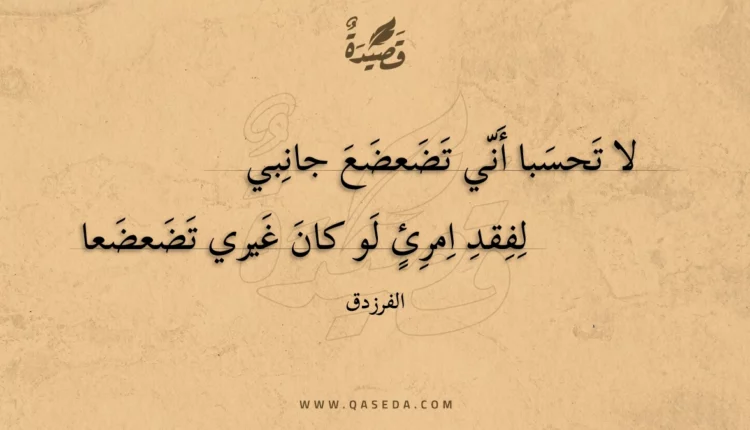 قصيدة لا تحسبا أني تضعضع جانبي