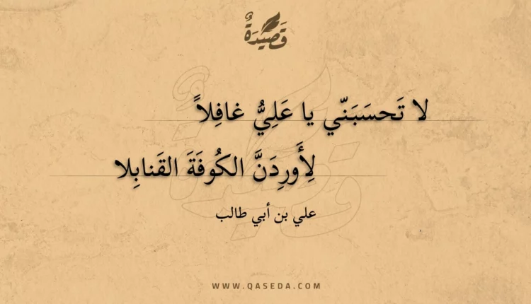 قصيدة لا تحسبني يا علي غافلا