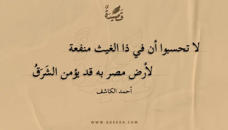 قصيدة لا تحسبوا أن في ذا الغيث منفعة