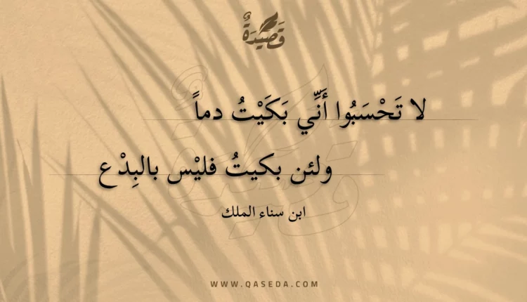 قصيدة لا تحسبوا أني بكيت دماً