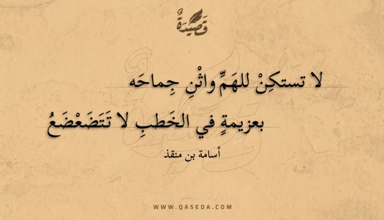 قصيدة لا تستكن للهم واثن جماحه