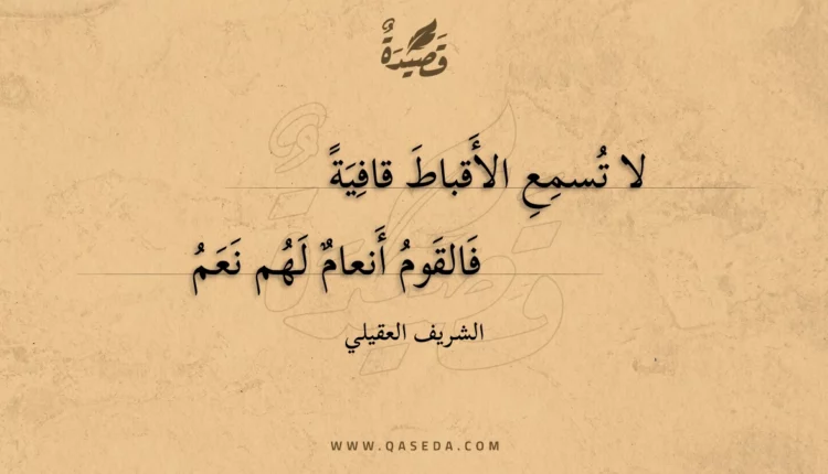 قصيدة لا تسمع الأقباط قافية