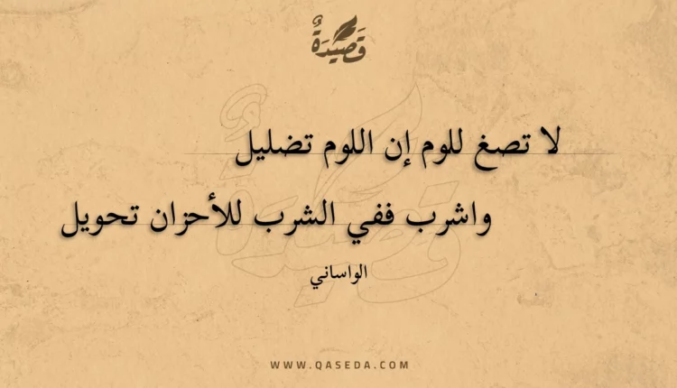 قصيدة لا تصغ للوم إن اللوم تضليل