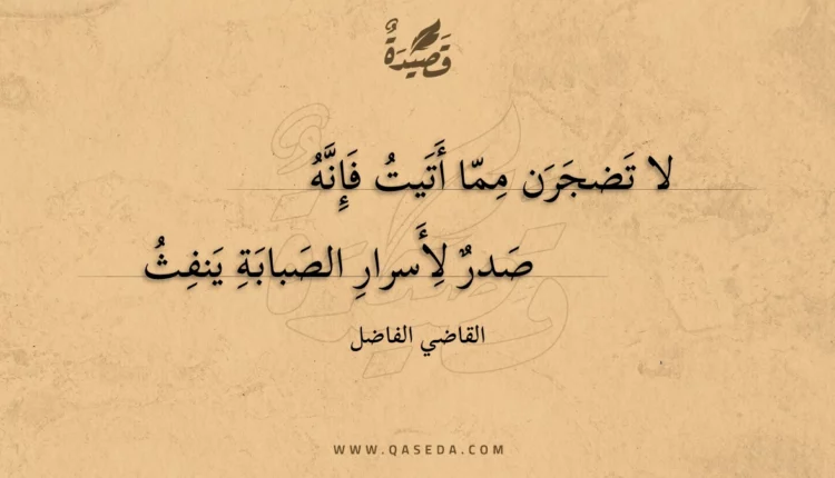 قصيدة لا تضجرن مما أتيت فإنه