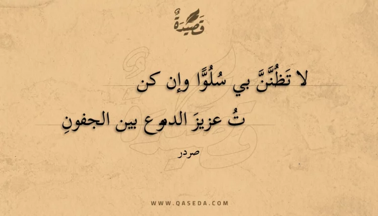 قصيدة لا تظنن بي سلوا وإن كنت