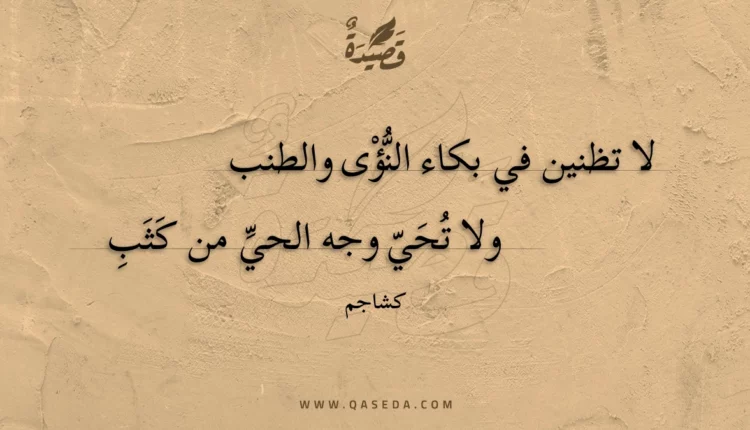قصيدة لا تظنين في بكاء النؤى والطنب