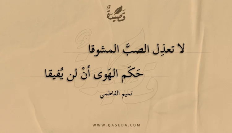 قصيدة لا تعذل الصب المشوقا
