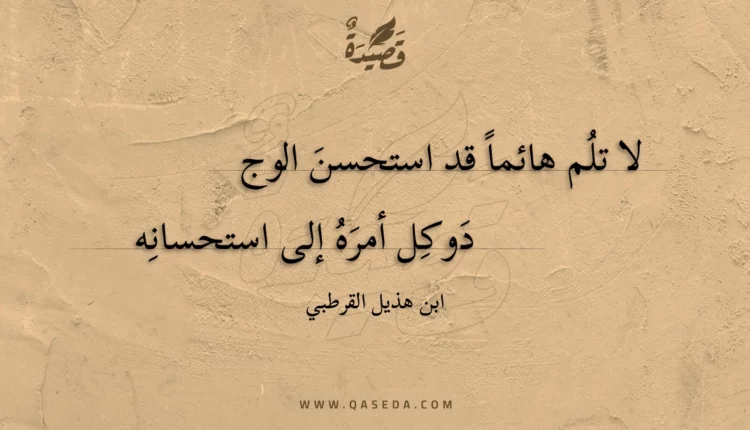 قصيدة لا تلم هائما قد استحسن الوجد
