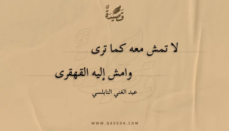 قصيدة لا تمش معه كما ترى