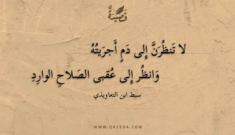 قصيدة لا تنظرن إلى دم أجريته