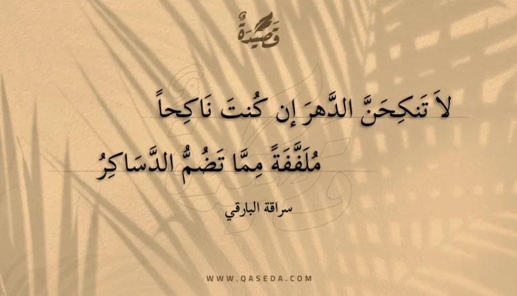 قصيدة لا تنكحن الدهر إن كنت ناكحا