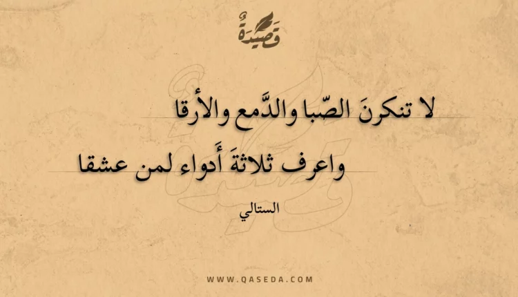 قصيدة لا تنكرن الصبا والدمع والأرقا