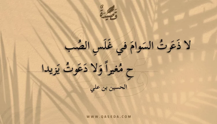 قصيدة لا ذعرت السوام في غلس الصب
