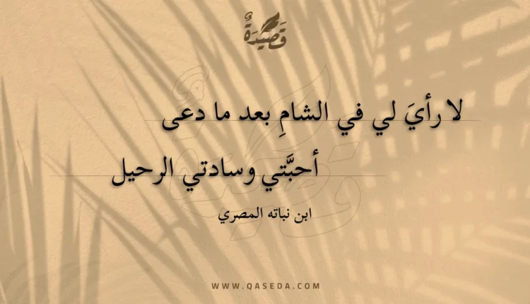 قصيدة لا رأي لي في الشام بعد ما دعى