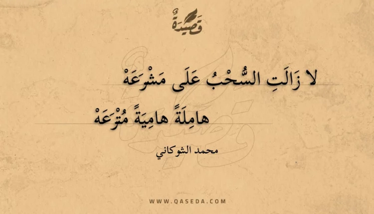 قصيدة لا زالت السحب على مشرعه