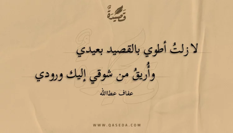 قصيدة لا زلت أطوي بالقصيد بعيدي