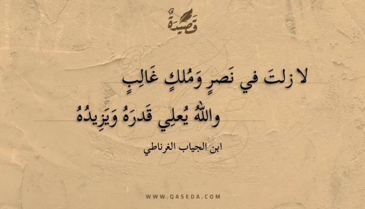 قصيدة لا زلت في نصر وملك غالب