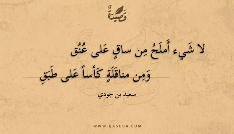 قصيدة لا شيء أملح من ساق على عنق