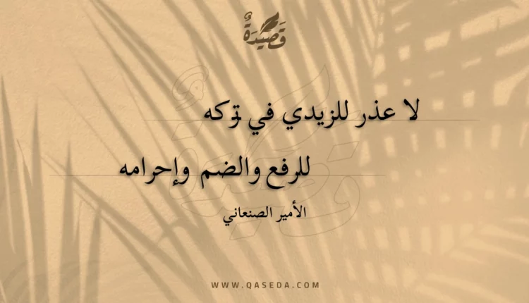 قصيدة لا عذر للزيدي في تركه
