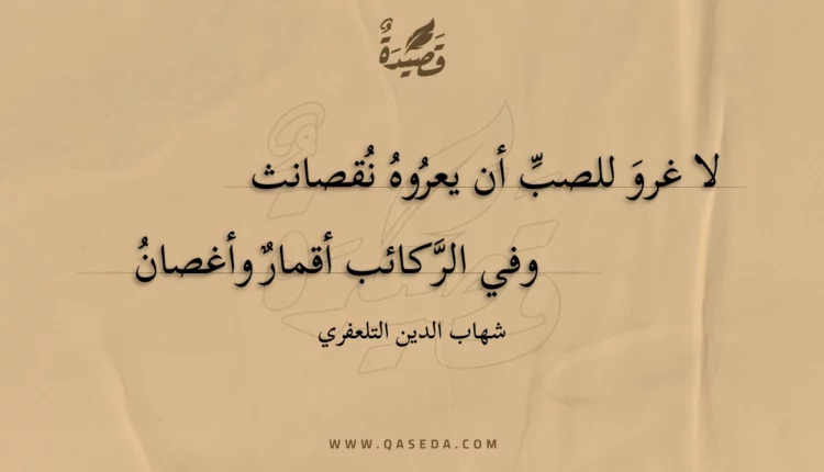 قصيدة لا غرو للصب أن يعروه نقصانث