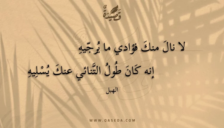 قصيدة لا نال منك فؤادي ما يرجيه